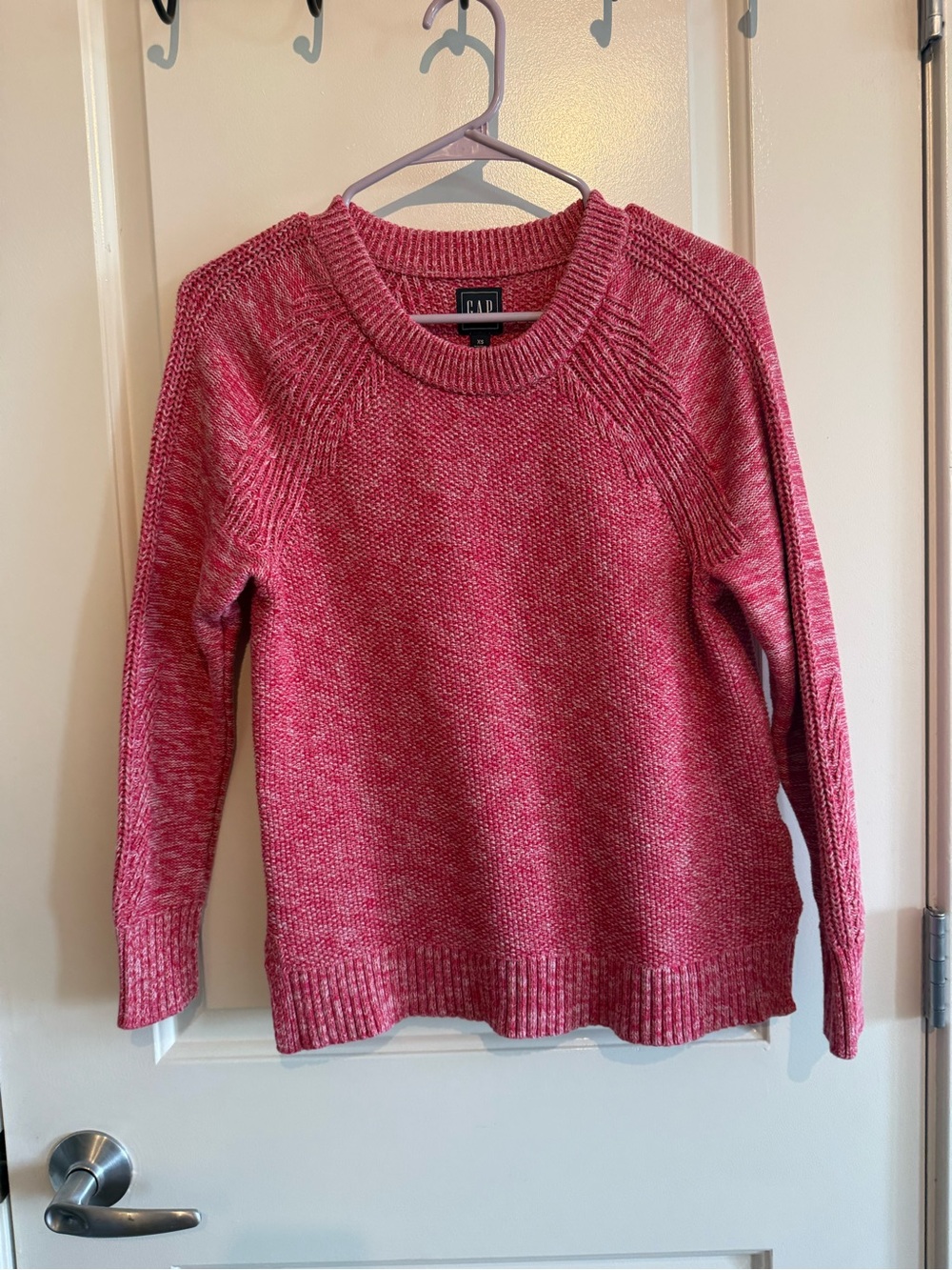 GAP Raspberry Marled Crewneck Sweater - Picture 2 of 5